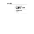 SONY SVBK-110 Instrukcja Serwisowa