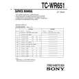 SONY TC-WR651 Instrukcja Serwisowa
