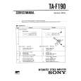 SONY TAF190 Instrukcja Serwisowa