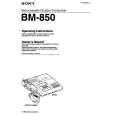 SONY BM-850 Instrukcja Obsługi
