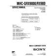 SONY MHCRX900 Instrukcja Serwisowa