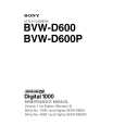 SONY BVW-D600P VOLUME 1 Instrukcja Serwisowa
