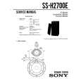 SONY SS-H2700E Instrukcja Serwisowa
