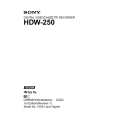 SONY HDW-250 Instrukcja Obsługi