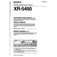 SONY XR-5450 Instrukcja Obsługi