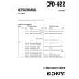 SONY CFD922 Instrukcja Serwisowa