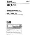 SONY DTX-10 Instrukcja Obsługi