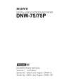 SONY DNW-75P VOLUME 1 Instrukcja Serwisowa