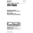 SONY XR-7600 Instrukcja Obsługi