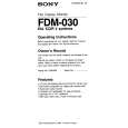 SONY FDM-030 Instrukcja Obsługi