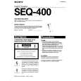 SONY SEQ400 Instrukcja Obsługi