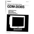 SONY GDM-2036S Instrukcja Obsługi
