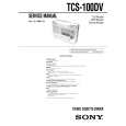 SONY TCS-100DV Instrukcja Obsługi
