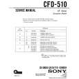 SONY CFD-510 Instrukcja Serwisowa