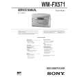 SONY WMFX571 Instrukcja Serwisowa