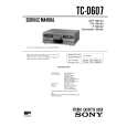 SONY TC-D607 Instrukcja Serwisowa