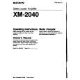 SONY XM-2040 Instrukcja Obsługi