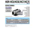 SONY HDR-HC5 Instrukcja Serwisowa