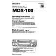 SONY MDX100 Instrukcja Obsługi